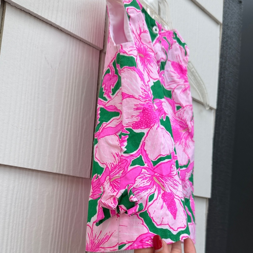 Lilly Pulitzer Pink and Green Floral Girls Vest - Picture 3 of 10